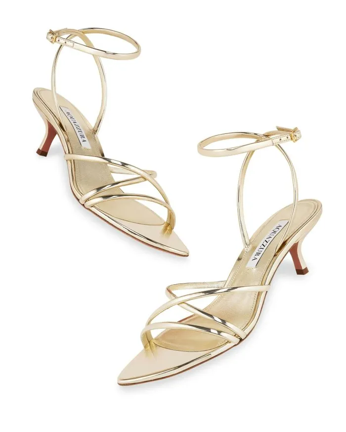Roy Sandal 50 Gold Women Aquazzura Sandals Roy Sandal 50 Gold Women Aquazzura Sandals