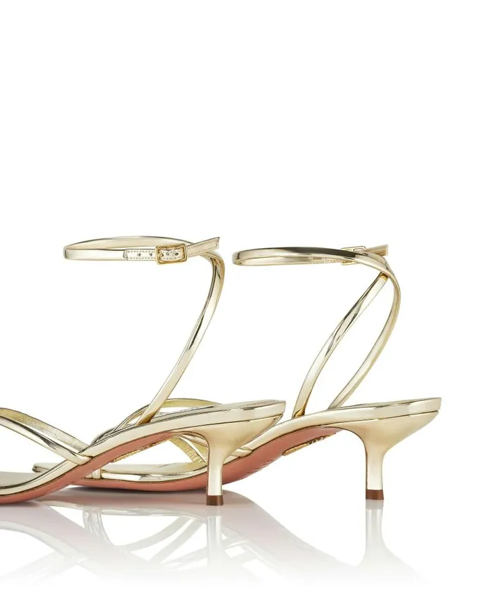 Roy Sandal 50 Gold Women Aquazzura Sandals Roy Sandal 50 Gold Women Aquazzura Sandals