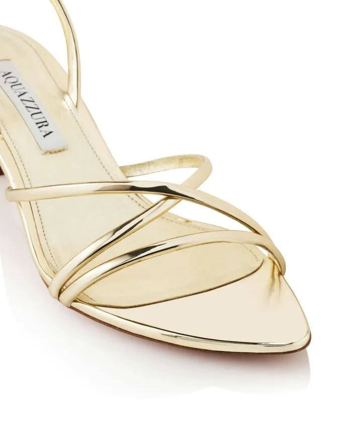 Roy Sandal 50 Gold Women Aquazzura Sandals Roy Sandal 50 Gold Women Aquazzura Sandals