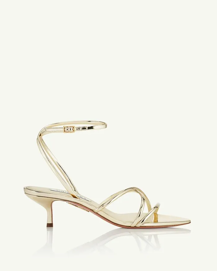 Roy Sandal 50 Gold Women Aquazzura Sandals Roy Sandal 50 Gold Women Aquazzura Sandals