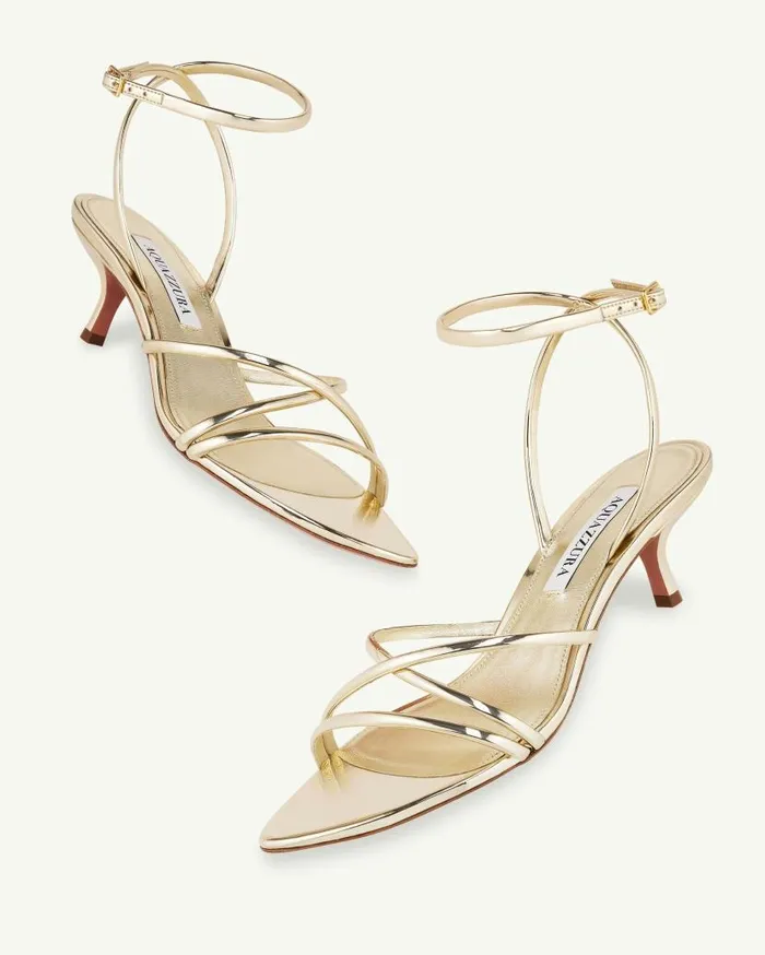 Roy Sandal 50 Gold Women Aquazzura Sandals Roy Sandal 50 Gold Women Aquazzura Sandals