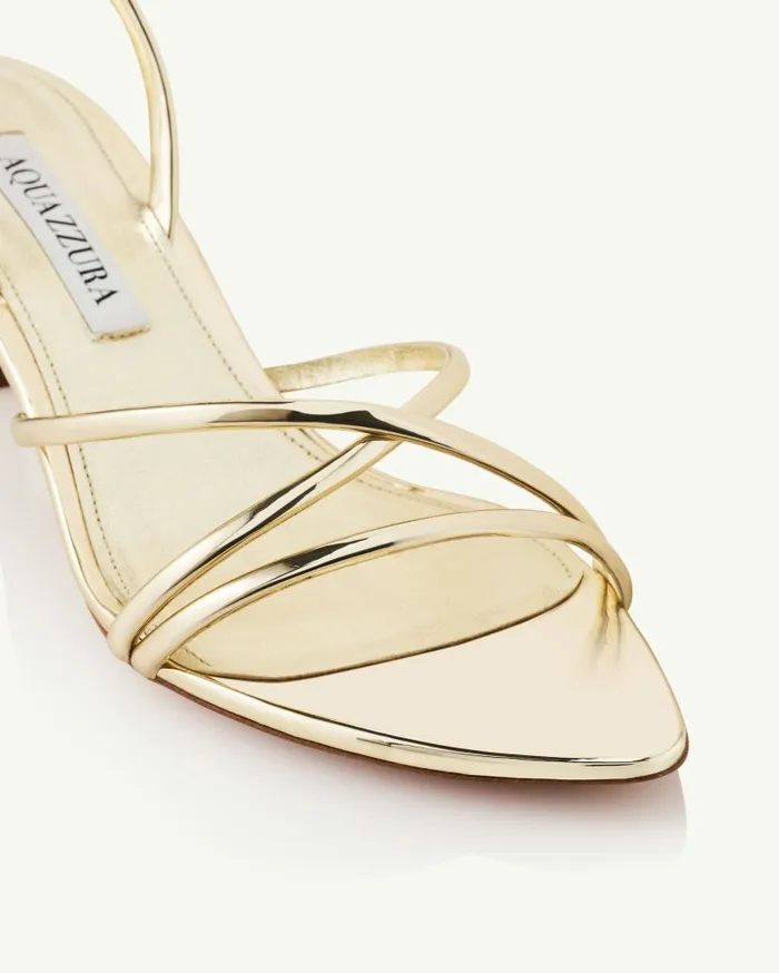 Roy Sandal 50 Gold Women Aquazzura Sandals Roy Sandal 50 Gold Women Aquazzura Sandals