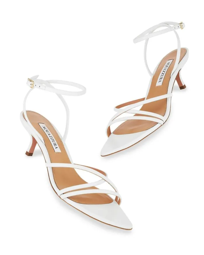 Roy Sandal 50 White Women Aquazzura Sandals Roy Sandal 50 White Women Aquazzura Sandals