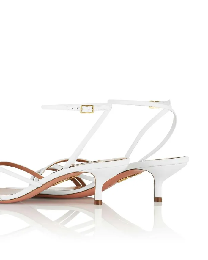 Roy Sandal 50 White Women Aquazzura Sandals Roy Sandal 50 White Women Aquazzura Sandals