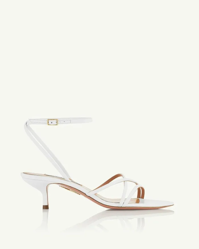 Roy Sandal 50 White Women Aquazzura Sandals Roy Sandal 50 White Women Aquazzura Sandals