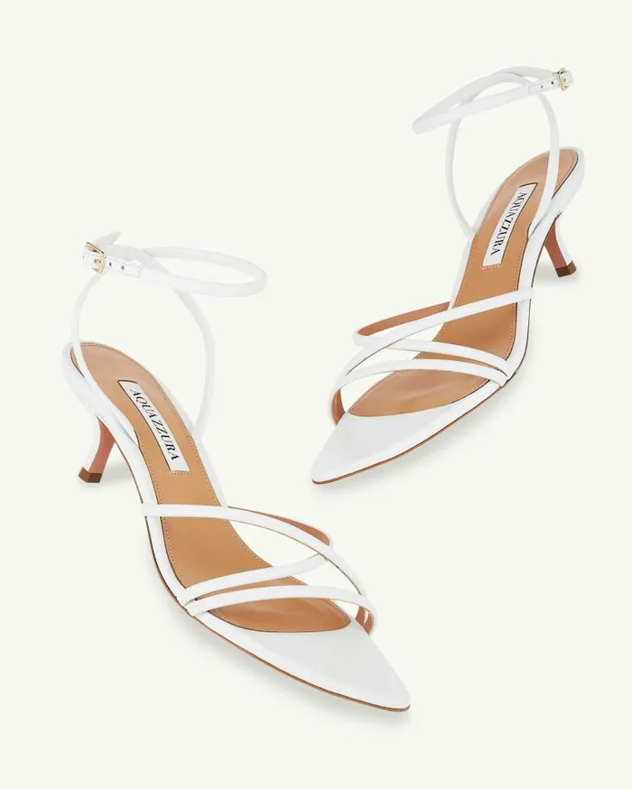 Roy Sandal 50 White Women Aquazzura Sandals Roy Sandal 50 White Women Aquazzura Sandals