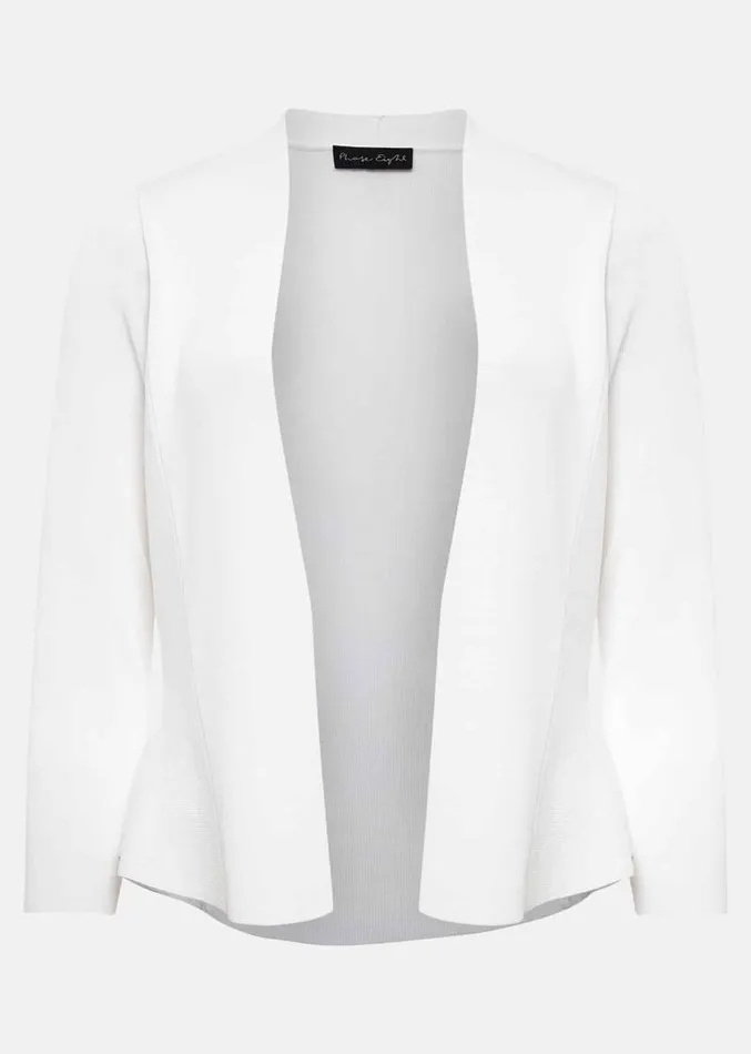 Salma Flare Hem Knitted Jacket Ivory Women Phase Eight Jackets