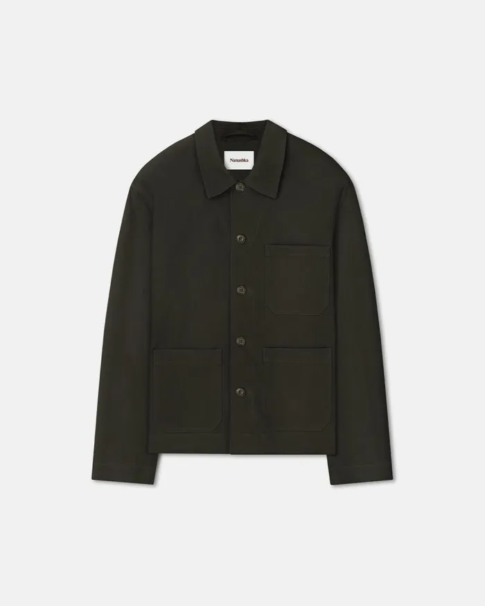Saon Structured Twill Jacket Anthracite Men Nanushka Tailoring