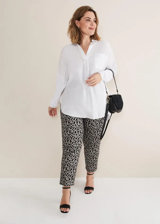 Saskia Woven Front Shirt White Women Phase Eight Shirts and Blouses