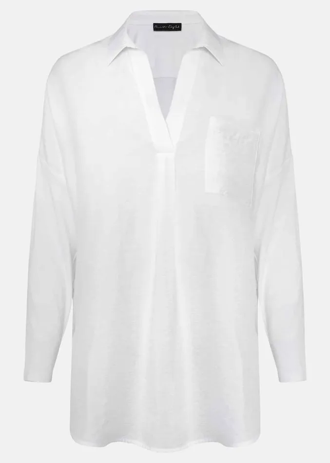 Saskia Woven Front Shirt White Women Phase Eight Shirts and Blouses