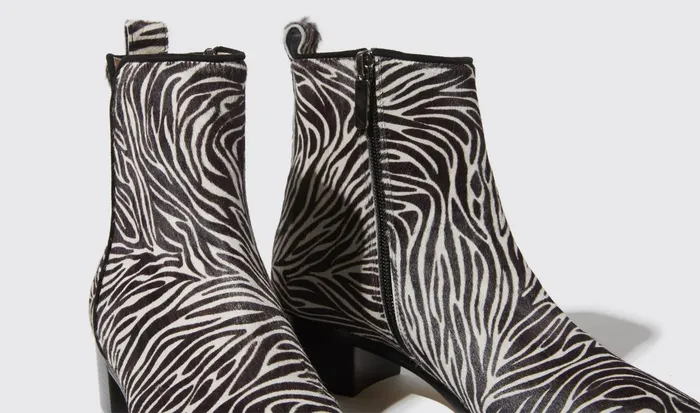 Scarosso Boots Women Alba Zebra Pony Zebra 8211 Pony