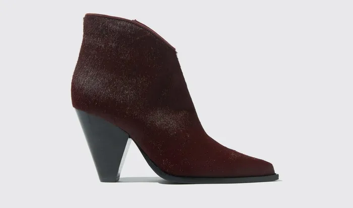 Scarosso Boots Women Angy Burgundy Pony Burgundy 8211 Pony