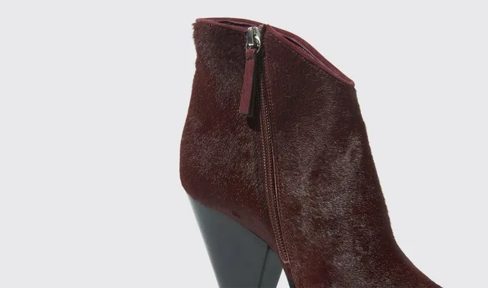 Scarosso Boots Women Angy Burgundy Pony Burgundy 8211 Pony