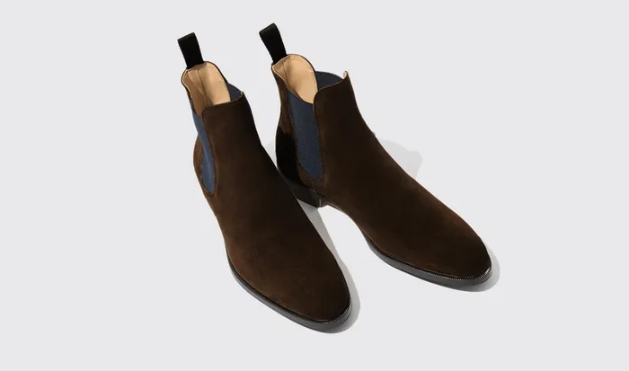Scarosso Chelsea Boots Men Giancarlo Moro Scamosciato Brown Suede