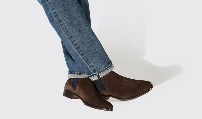 Scarosso Chelsea Boots Men Giancarlo Moro Scamosciato Brown Suede