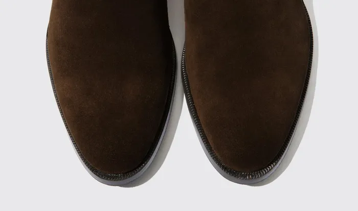 Scarosso Chelsea Boots Men Giancarlo Moro Scamosciato Brown Suede