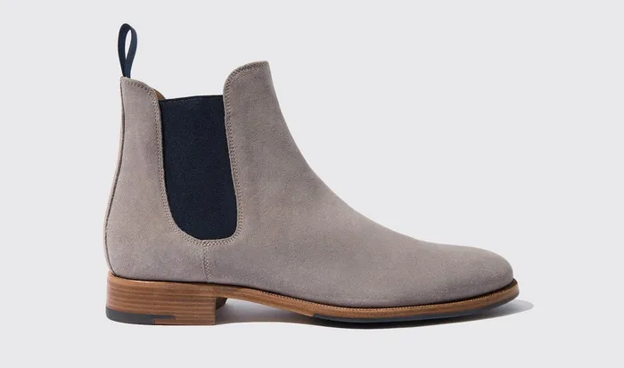 Scarosso Chelsea Boots Men Giancarlo Taupe Taupe Suede