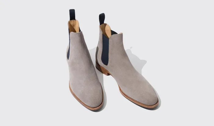 Scarosso Chelsea Boots Men Giancarlo Taupe Taupe Suede