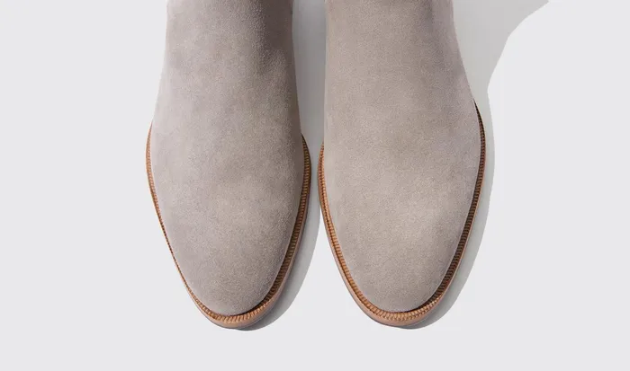 Scarosso Chelsea Boots Men Giancarlo Taupe Taupe Suede