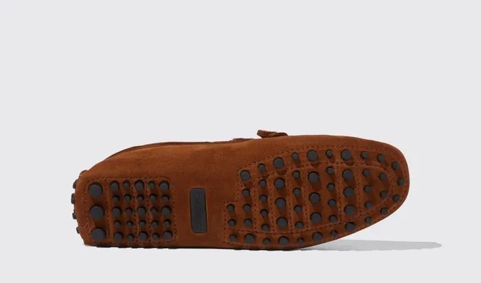Scarosso Driving Shoes Men James Cigar Suede Brown 8211 Suede