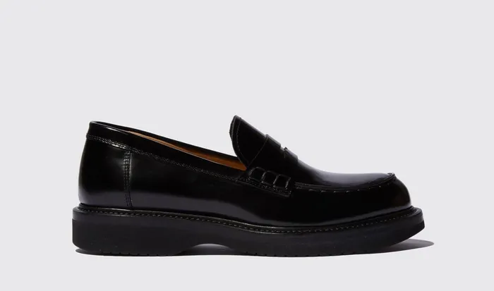 Scarosso Loafers Women Michelle Black Bright Black 8211 Brushed Calf