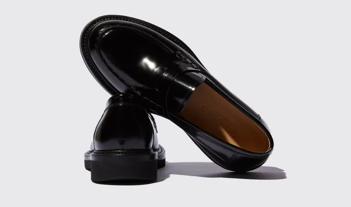 Scarosso Loafers Women Michelle Black Bright Black 8211 Brushed Calf