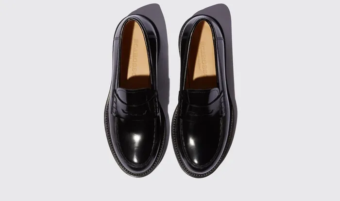 Scarosso Loafers Women Michelle Black Bright Black 8211 Brushed Calf