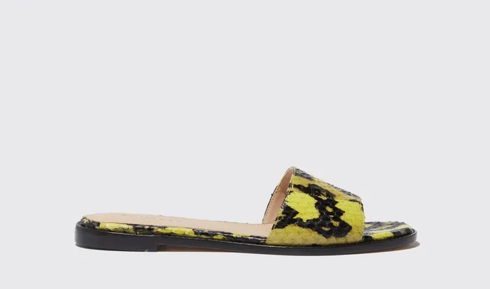 Scarosso Sandals Women Federica Gialla Elaphe Yellow 8211 Elaphe
