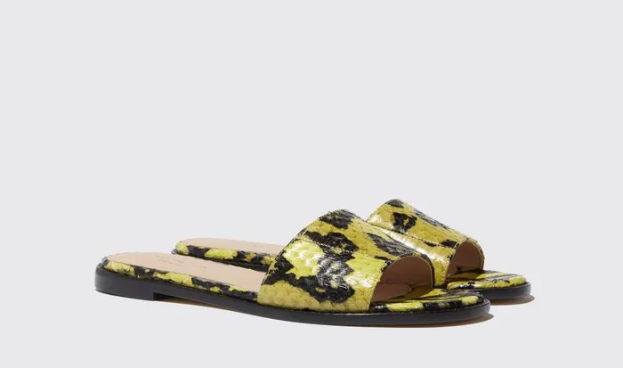Scarosso Sandals Women Federica Gialla Elaphe Yellow 8211 Elaphe