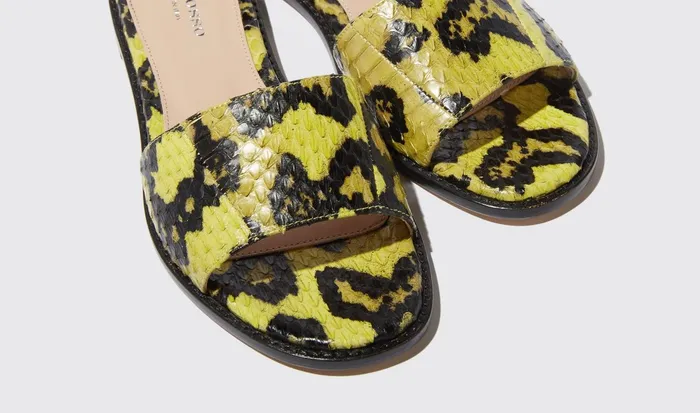 Scarosso Sandals Women Federica Gialla Elaphe Yellow 8211 Elaphe