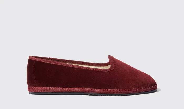 Scarosso Slippers Women Valentina Bordeaux Velluto Burgundy 8211 Velvet