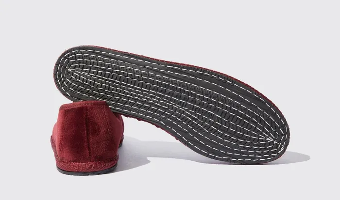 Scarosso Slippers Women Valentina Bordeaux Velluto Burgundy 8211 Velvet