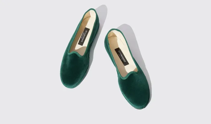 Scarosso Slippers Women Valentina Verde Velluto Green 8211 Velvet