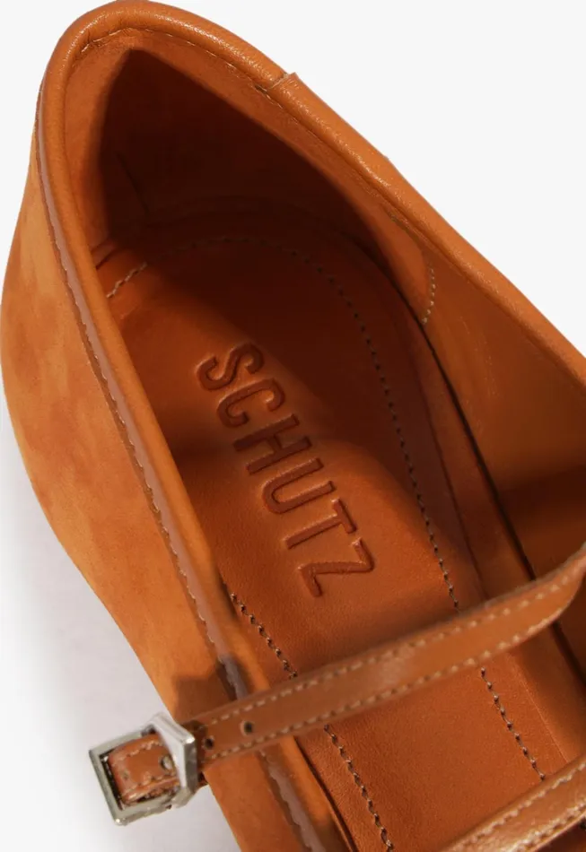 Schutz Shoes Ballerinas Women Arissa Strap Ballet Flat Brown