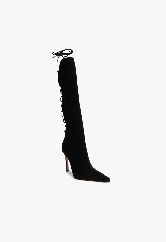 Schutz Shoes Boots Women Gwen Suede Boot Black