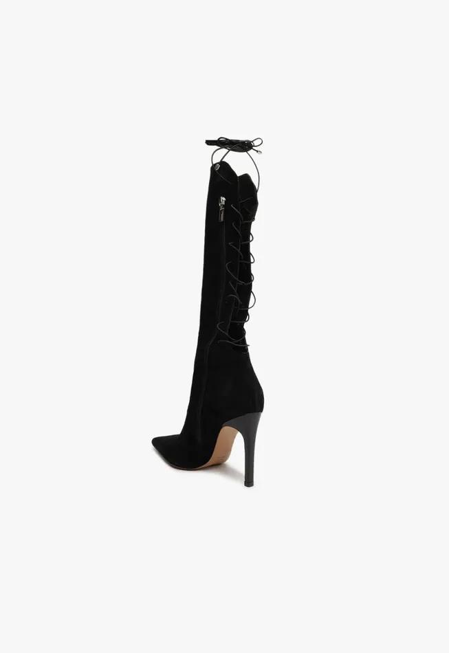Schutz Shoes Boots Women Gwen Suede Boot Black