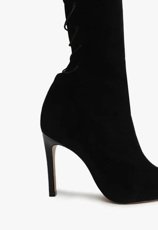 Schutz Shoes Boots Women Gwen Suede Boot Black
