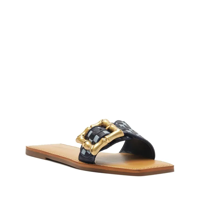 Schutz Shoes Enola Women Enola Woven Leather Sandal Blue