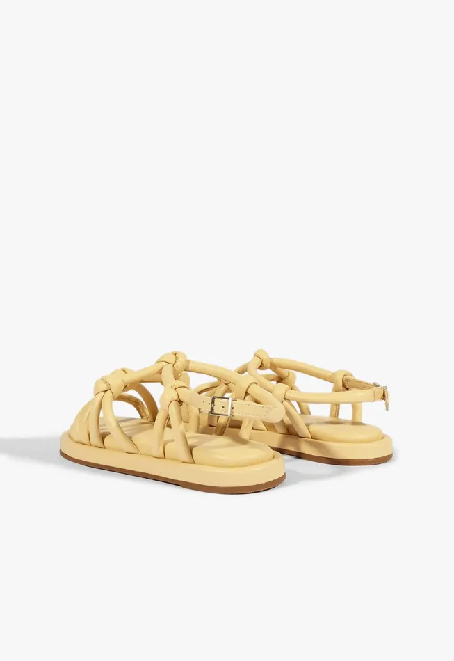 Schutz Shoes Flats Women Janet Sandal Beige