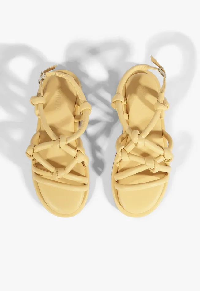 Schutz Shoes Flats Women Janet Sandal Beige