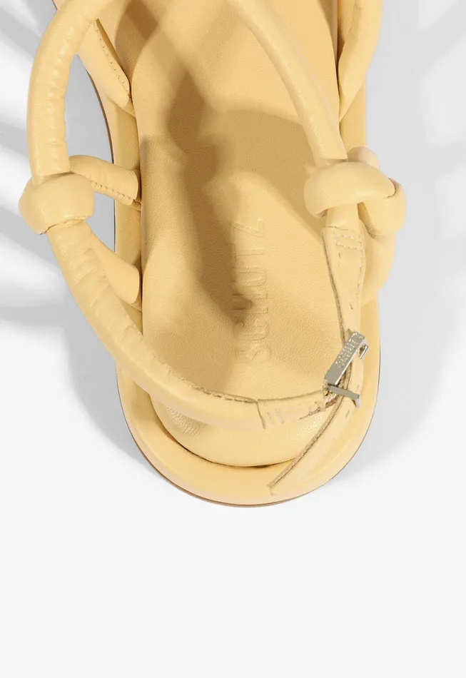 Schutz Shoes Flats Women Janet Sandal Beige