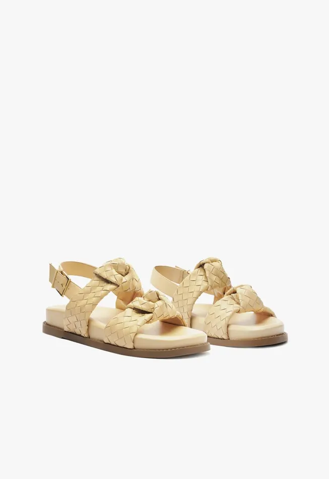 Schutz Shoes Flats Women Kareena Knot Sporty Sandal Beige