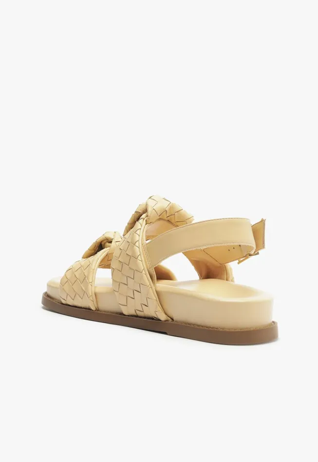 Schutz Shoes Flats Women Kareena Knot Sporty Sandal Beige