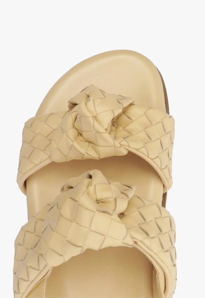 Schutz Shoes Flats Women Kareena Knot Sporty Sandal Beige