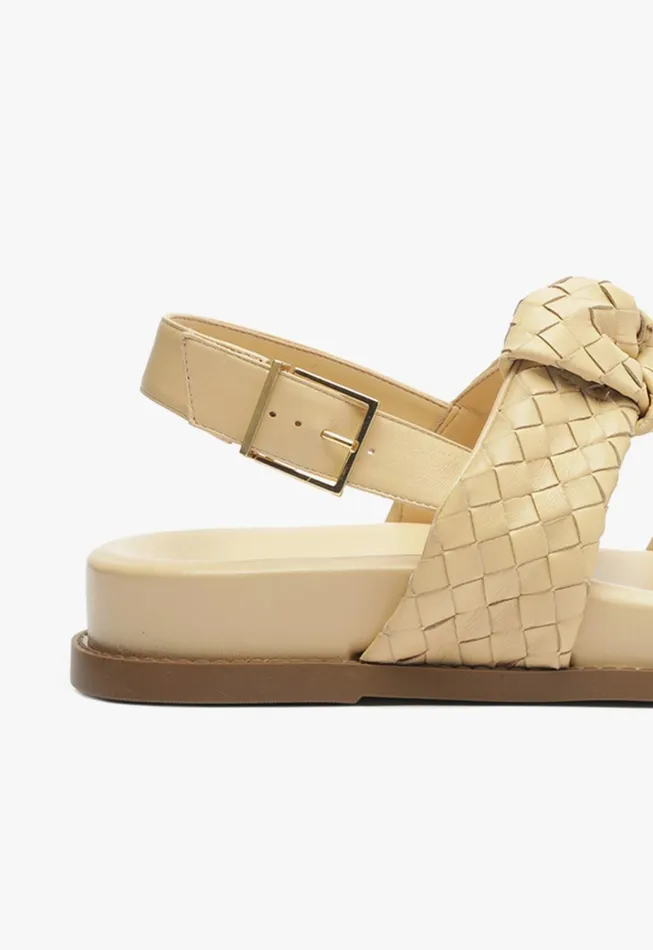 Schutz Shoes Flats Women Kareena Knot Sporty Sandal Beige
