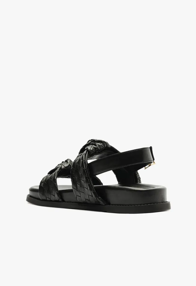 Schutz Shoes Flats Women Kareena Knot Sporty Sandal Black