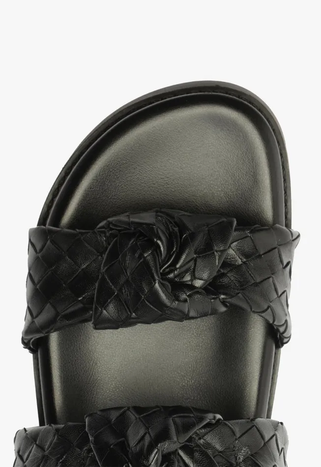 Schutz Shoes Flats Women Kareena Knot Sporty Sandal Black