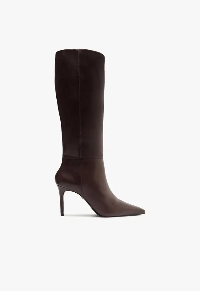 Schutz Shoes Mikki Boots Women Mikki Up Boot Dark Brown