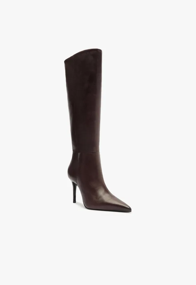 Schutz Shoes Mikki Boots Women Mikki Up Boot Dark Brown