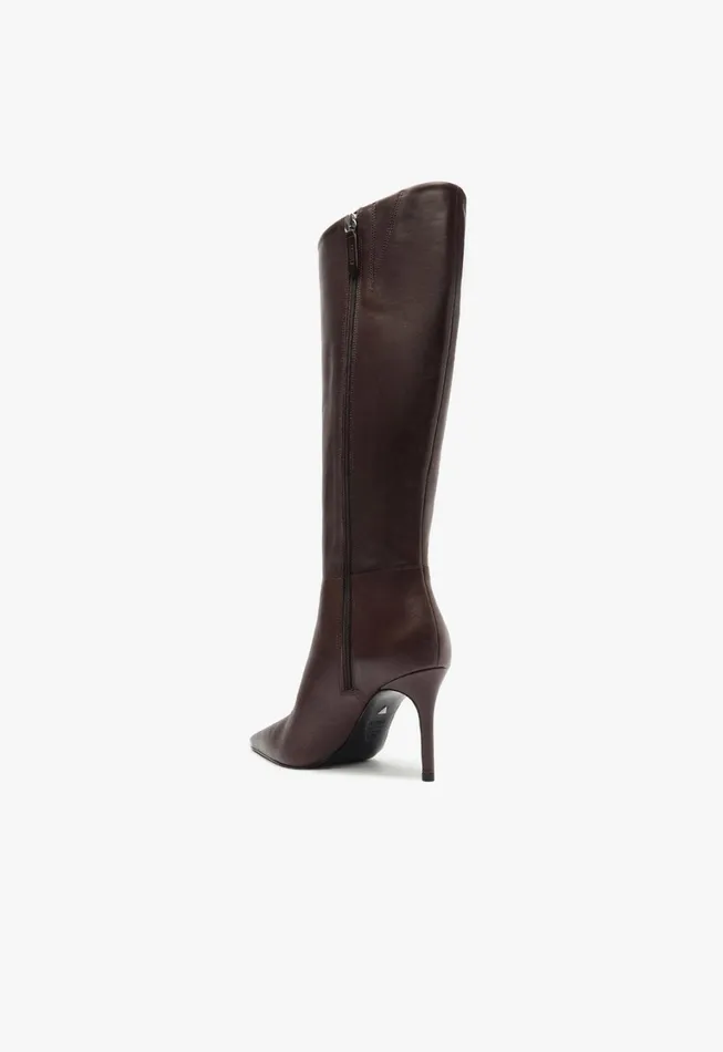 Schutz Shoes Mikki Boots Women Mikki Up Boot Dark Brown